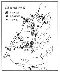 新竹－臺中地震之主震與主要餘震震央分佈圖