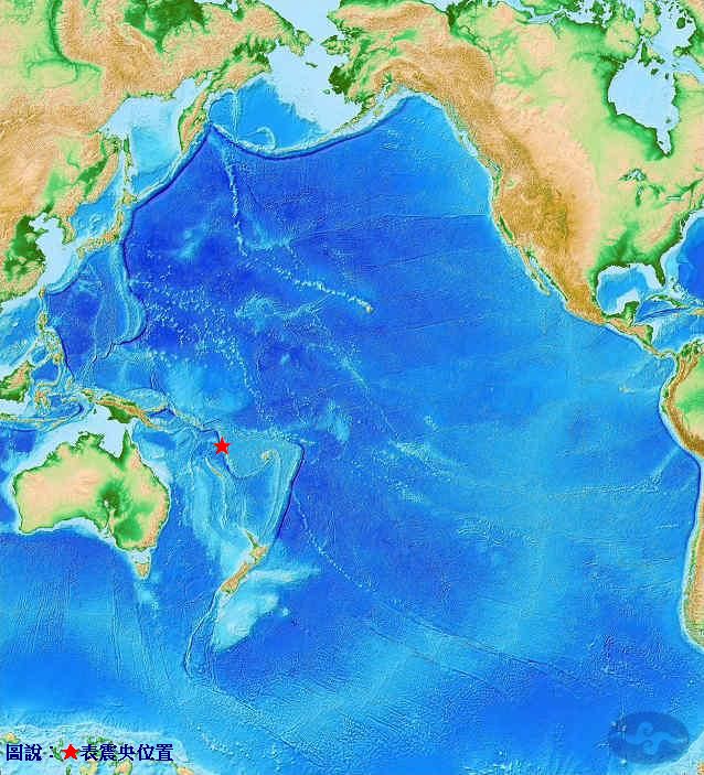 編號110008海嘯震央圖